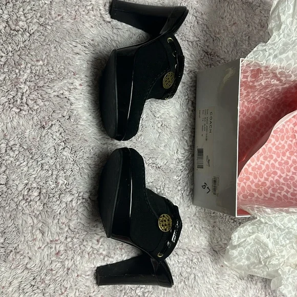 Coach Jodey Suede Clogs - Like New - Picture 5 of 8